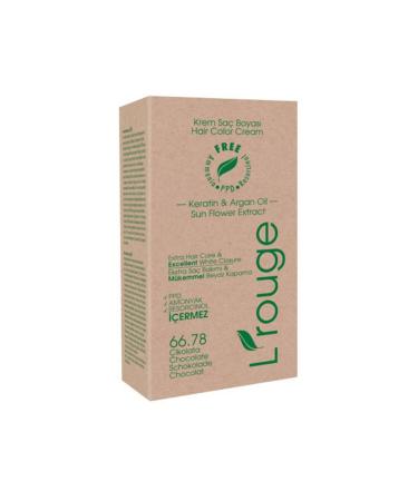 L'ROUGE Ammonia-Free Organic Cream Hair Colors Chocolate - Buy Online on GoSupps.com