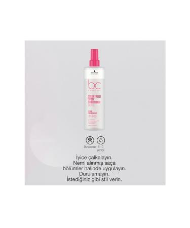 Schwarzkopf Bc Bonacure Color Freeze Ph 4.5 Color Protection Vegan Spray Conditioner 400 Ml - Buy Online on GoSupps.com