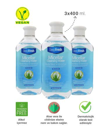 Deep Fresh Micellar Make-Up Remover Water 3 X 400 Ml - Buy Online on GoSupps.com