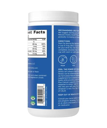 Natural Vitality Calm Plus Calcium Unflavored - 16 oz | Stress Relief & Muscle Support - Buy Online on GoSupps.com