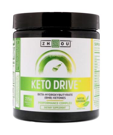 Zhou Nutrition Keto Drive Matcha Lemonade 8.29 oz (235 g)