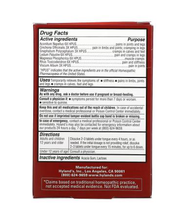 Hyland's Leg Cramps Tablets - Natural Relief for Calf, Leg & Foot Cramps (50 Count) - Buy Online on GoSupps.com