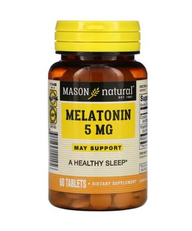 Mason Natural Melatonin 5 mg 60 Tablets