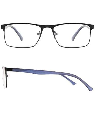 Shop Oen 4 Pack Reading Glasses for Men - Rectangular Metal Frames Blue Light Protection Spring Hinges Variety of Colors - 1.5x Magnification - Buy Online on GoSupps.com