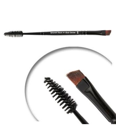 Elke DUO Brow Brush - Vegan Cruelty-Free Hypo-Allergenic Faux Squirrel Hair for Perfect Eyebrows | International Shipping - Buy Online on GoSupps.com