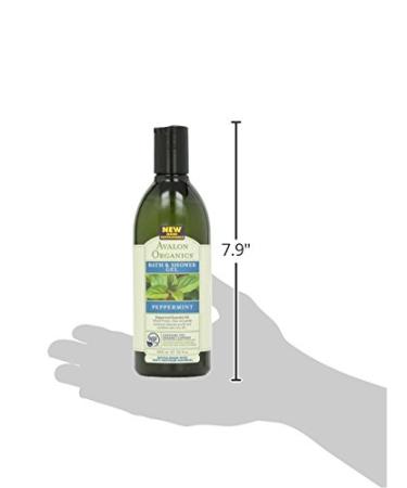 Avalon Organic Botanicals Mint Bath & Shower Gel - 12 oz | Natural Skincare for Refreshing Cleansing - Buy Online on GoSupps.com