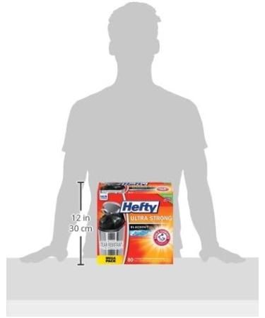 Hefty Ultra Strong Tall Kitchen Trash Bags, Blackout, Clean Burst, 13 Gallon, 80 Count - Buy Online on GoSupps.com