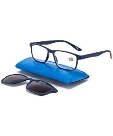 Buy Polarized Reading Sunglasses +2.00 Diopters - Stylish Magnetic Clip-on Sports Glasses for Women & Men Available in Blue Red & Black - Buy Online on GoSupps.com