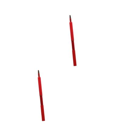 FRCOLOR 2pcs Lip Brush Applicator Lip Scrub Brush Cosmetics Lip Brush Makeup Brush Tool Makeup Lip Brush Lip Applicator Wands Lipstick Applicator Red Make up Travel Lip Gloss