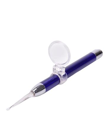 Ear Cleaner Ear Wax Removal Tool Flashlight Earpick Ear Cleaning Earwax Remover Ear Curette Light Spoon with Magnifier (Color : Blue)
