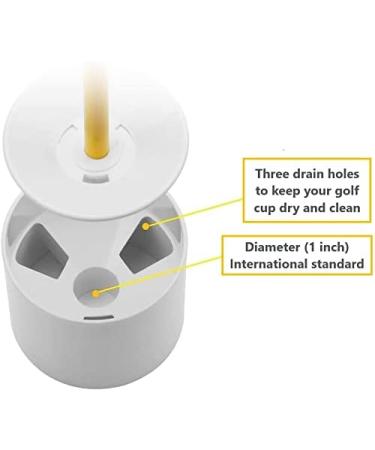 Golf Hole Putting Cup Set - USGA Regulation Conforming | 2 ABS Ivory White Cups | 4 Diameter x 4 Depth | Ideal for Practice Putting Green - Buy Online on GoSupps.com