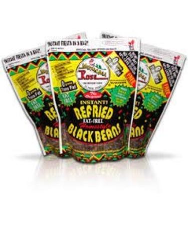 Mexicali Rose Low Fat Free Refried Black Beans Instant 3 pack
