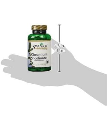 Swanson Chromium Picolinate 200mcg - Metabolism & Weight Management Support - Healthy Blood Sugar Levels - 200 Capsules - Buy Online on GoSupps.com