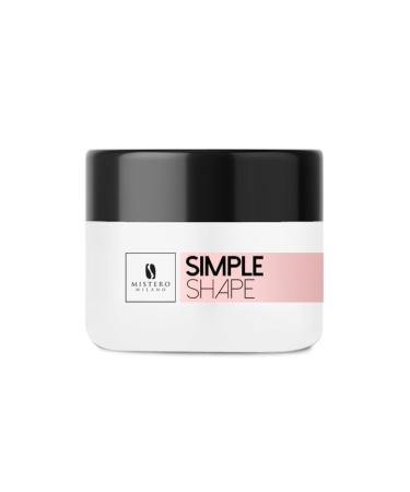SIMPLE SHAPE Cover natural Nail cover gel Mistero Milano UV/LED natural beige-pink color camouflaging shortcomings for nail extensions thick leveling consistency 50 g
