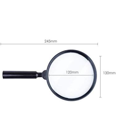 Magnifying Glasses Educational Hobby Magnifiers Large Mirror 130Mm High-Definition Magnifying Glass Read 5 Times Handheld Magnifying Glass for Reading The Elderly Handle Removable Comfortable - Buy Online on GoSupps.com