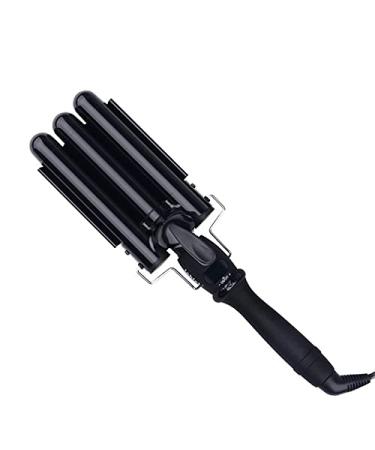 Curling Iron Professional Hair Curling Wand LCD Digital 3 Barrels Curling Iron Wand 25mm Tourmaline Ceramic Triple Barrels Anion Large Hair Waver Roller 19mm 22mm 25mm BY ZZYY (Color : 19mm)