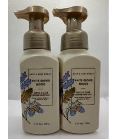 Set of 2 White Orchid Woods Gentle & Clean Foaming Hand Soap 8.75 Ounce