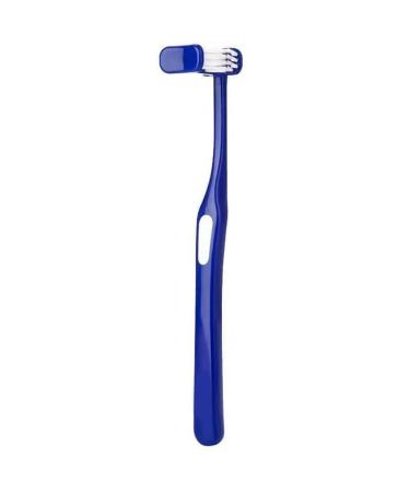 Ad-BCRBgen 6-page all-round toothbrush super soft bristles deep cleaning portable ultra-fine toothbrush toothbrush for adults oral care (color: blue)