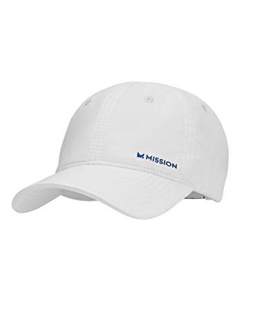 MISSION Cooling Performance Hat - Unisex Baseball Cap, for Men and Women - Instant-Cooling Fabric, Adjustable Fit One Size White