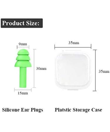 iMapo 10 Pairs Reusable Silicone Earplugs Noise Cancelling Waterproof Ear Plugs Sound Blocking with 10 Carry Case for Swimming Sleeping Concerts Loud Events and Travel 10 Assorted Colors - Buy Online on GoSupps.com