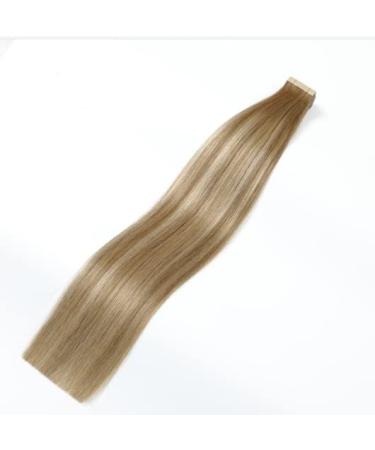 Hotlulana 16 Tape In Extensions - Real Hair Balayage Light Brown & Gold Blonde (#10/10/22) - 100% Natural Skin Weft - 40g - Buy Online on GoSupps.com