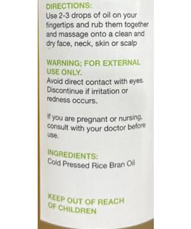 100% Virgin Rice Bran Oil - Pure & Natural 4oz | Premium Quality for Cooking & Skin Care - Buy Online on GoSupps.com