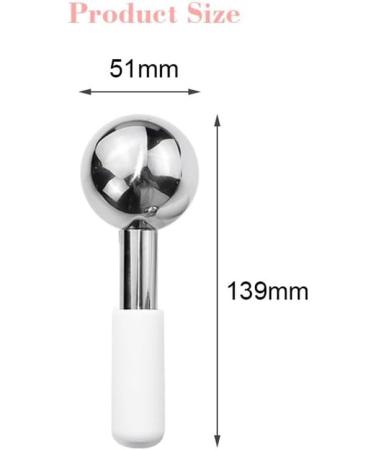 Stainless Steel Ice Wave Beauty Ball - Cold Compress Face & Eye Massage - Crystal Energy Silver (1 Pc) - Buy Online on GoSupps.com