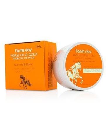 Farm Stay Horse Oil & Gold Hydrogel Eye Patch 90g (60 Sheets) Anti-Aging New