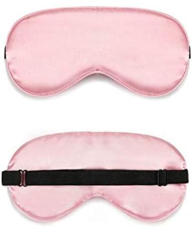 HappyDaily Pack of 3 Silk Sleep Masks with Ear Plugs & Travel Pouches - Pink/Watermelon Red/Purple - Buy Online on GoSupps.com
