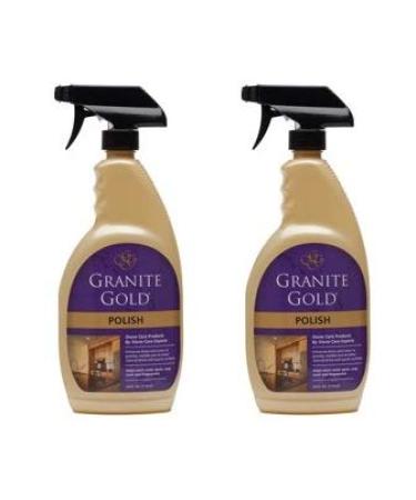 Granite Gold Polish Spray - Maintain Shine And Luster Of Natural Stone Surfaces - 24 Ounces (Pack of 2)