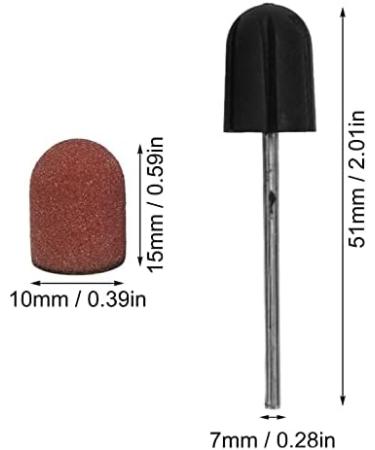 Nail Sanding Drill Bit Nail Sanding Drill Caps 120 Grit Nail Art Sanding Caps Manicure Polishing Grinding Bands Nail Drill Bits Set with Shaft Nail Sanding Bands - Buy Online on GoSupps.com