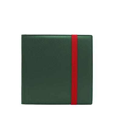 Dex Protection Card Binder 12 | Stores 480 Gaming Cards | Includes 20 Side Loading Card Pages | 12 Card Page Format | Strap Closure | Smooth Matte Padded Finish | Velvet Lined Interior Green