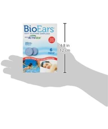 BioEars 41304 Soft Silicone Earplugs with ACTIValoe - 6 Pairs, Premium Protection from Water and Noise - Buy Online on GoSupps.com