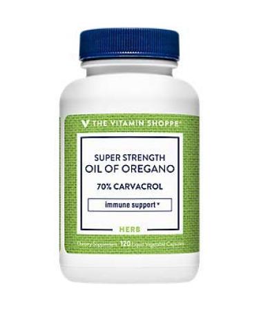 The Vitamin Shoppe Super Strength Oil of Oregano 45MG (70% Carvacrol), Wild Mediterranean Oregano Oil That Supports A Healthy Immune Response (120 Veggie Capsules)