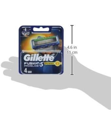 Gillette Fusion 5 ProGlide Power Razor Blades - Precision Trimmer & Glide Coating - 4 Replacement Blades for Effortless Shaving - Buy Online on GoSupps.com