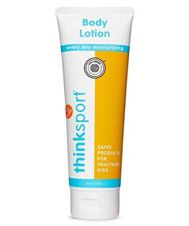 THINK Thinksport Kids Body Lotion For Sensitive Skin | EWG Verified  Soothing Relief  Moisturizing  Nourishing | Fragrance Free  Unscented  For Face & Body - 8oz