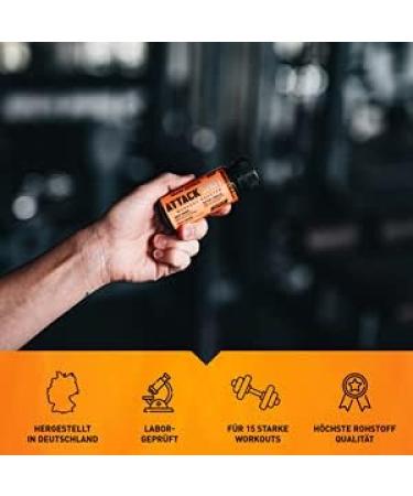 Body Attack Pre Workout Booster Shot - Grapefruit | Caffeine Taurine Beta-Alanine | 20 x 60 ml Energy Drink for Intensive Workouts - Buy Online on GoSupps.com