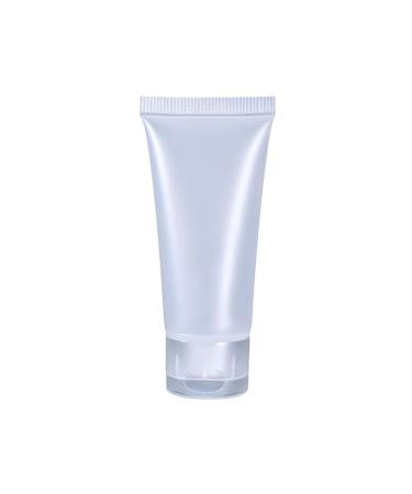 Empty tubes 30 ml transparent soft plastic refillable empty cosmetic lotion bottles with a hooded lid vials for shampoo facial cleaning and toothpaste 30 pieces