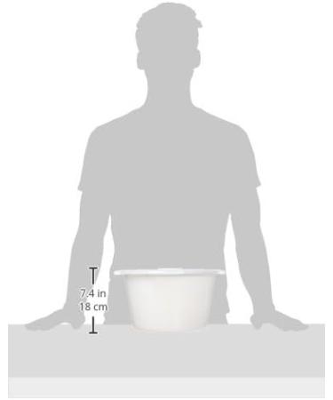 White Half Pail for Commode Chair with Lid - 1.5 Gallon Capacity - Buy Online on GoSupps.com