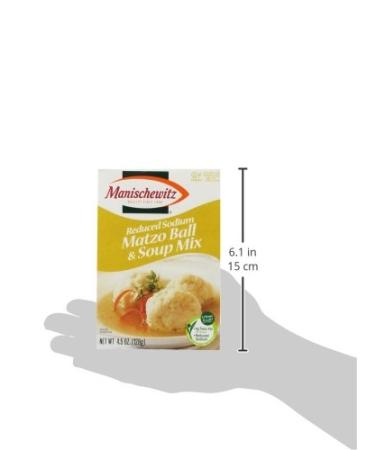 MANISCHEWITZ Reduced Sodium Matzo Ball & Soup Mix - 4.5 oz (Pack of 6) | Healthy Kosher Comfort Food - Buy Online on GoSupps.com