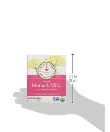 Organic Mother's Milk Tea - Traditional Medicinals | 32 Caffeine-Free Wrapped Bags - Buy Online on GoSupps.com