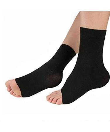 Toeless Compression Socks for Plantar Fasciitis - Medical Circulation & Vein Support - Elastic Black Socks for Ultimate Comfort - Buy Online on GoSupps.com