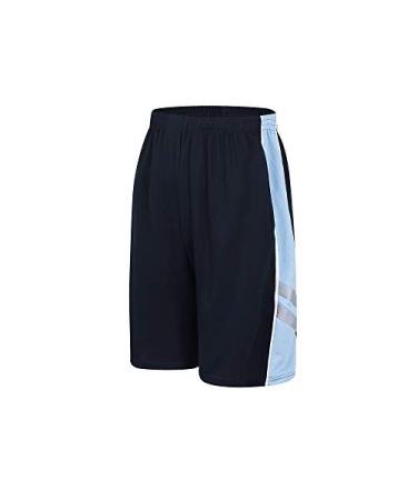 urbciety Men's 12'' Athletic Gym Shorts Long Basketball Running Shorts with Pockets Navy Sky X-Large Long