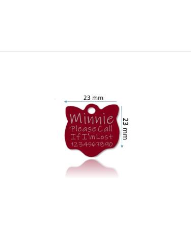 MHS Cat ID Tag Cat Collar with Bell Cat Tags for Pets Engraved ID Tag Personalised Cat Name Tags Customised Cat ID Tags (Red Tag + Red Collar) - Buy Online on GoSupps.com