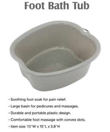 ZENVY Foot Bath Tub & Silicone Scrubber Set | Relaxing At-Home Foot Spa for Ultimate Soothing Massage - Buy Online on GoSupps.com
