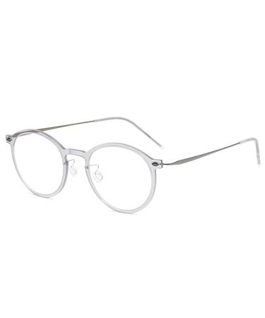 Eyephd reading glasses men and women ReinTitan HD anti-blue lens computer reader retro circuit frame enlargement +1.0 to +3.0 gray +2.25 +2.25 gray gray
