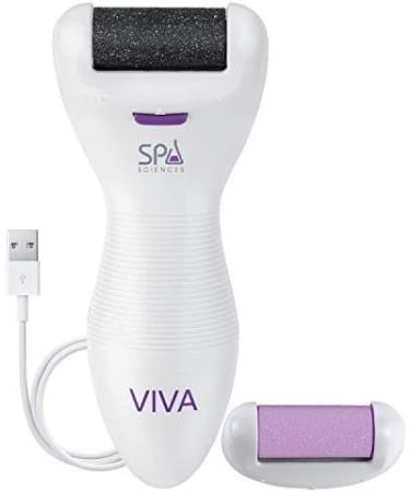 Spa Sciences Viva Professional Electronic Foot Smoothing Pedi Tool - Rechargeable, Powerful Callus Remover for Hard, Dry Skin - Includes 2 Treatment Heads - Buy Online on GoSupps.com