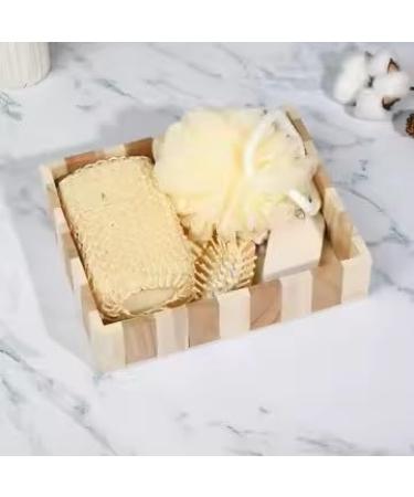 Luxury Bath and Spa Gift Set with Loofah and Other Bath Accessories in Wooden Box Serenity Spa Box