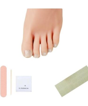 Cmeilau 2024 New Semi-Cured Gel Nail Strips for Toes Hard Gel Nail Strips for Toes Set Ultra Glossy Long-Lasting Waterproof (#BSJ-0063)