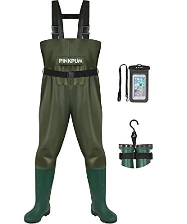 Pinkpum Chest Waders with Boots for Men Women, Waterproof Fishing & Hunting  Waders with Boot Hanger M6/W8